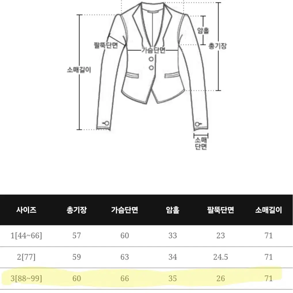 [미착용/새상품] 리리앤코 싱글버튼 숏코트 빅사이즈