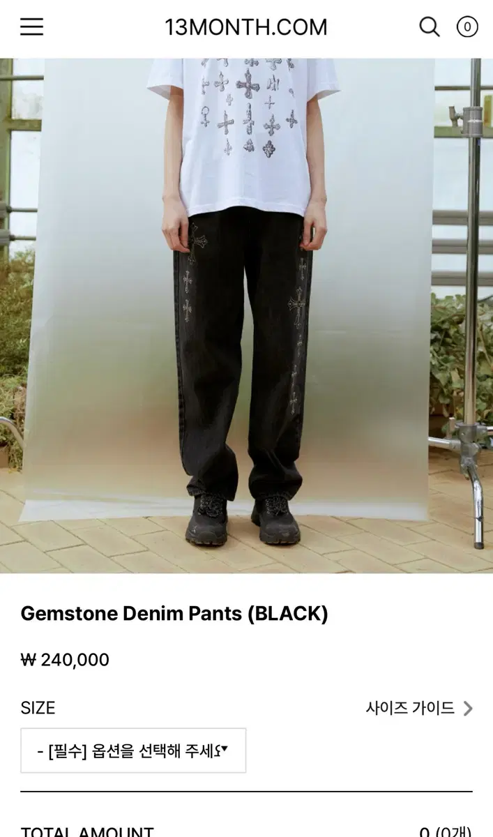 Gemstone Denim Pants (BLACK)