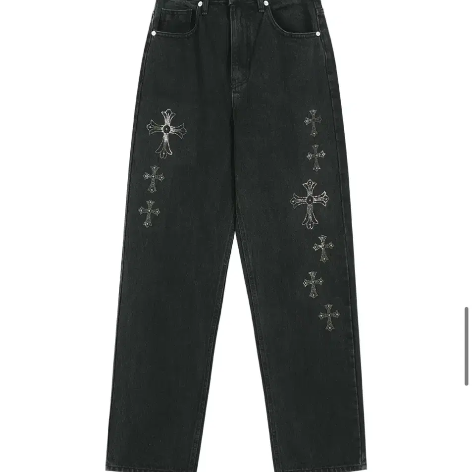 Gemstone Denim Pants (BLACK)