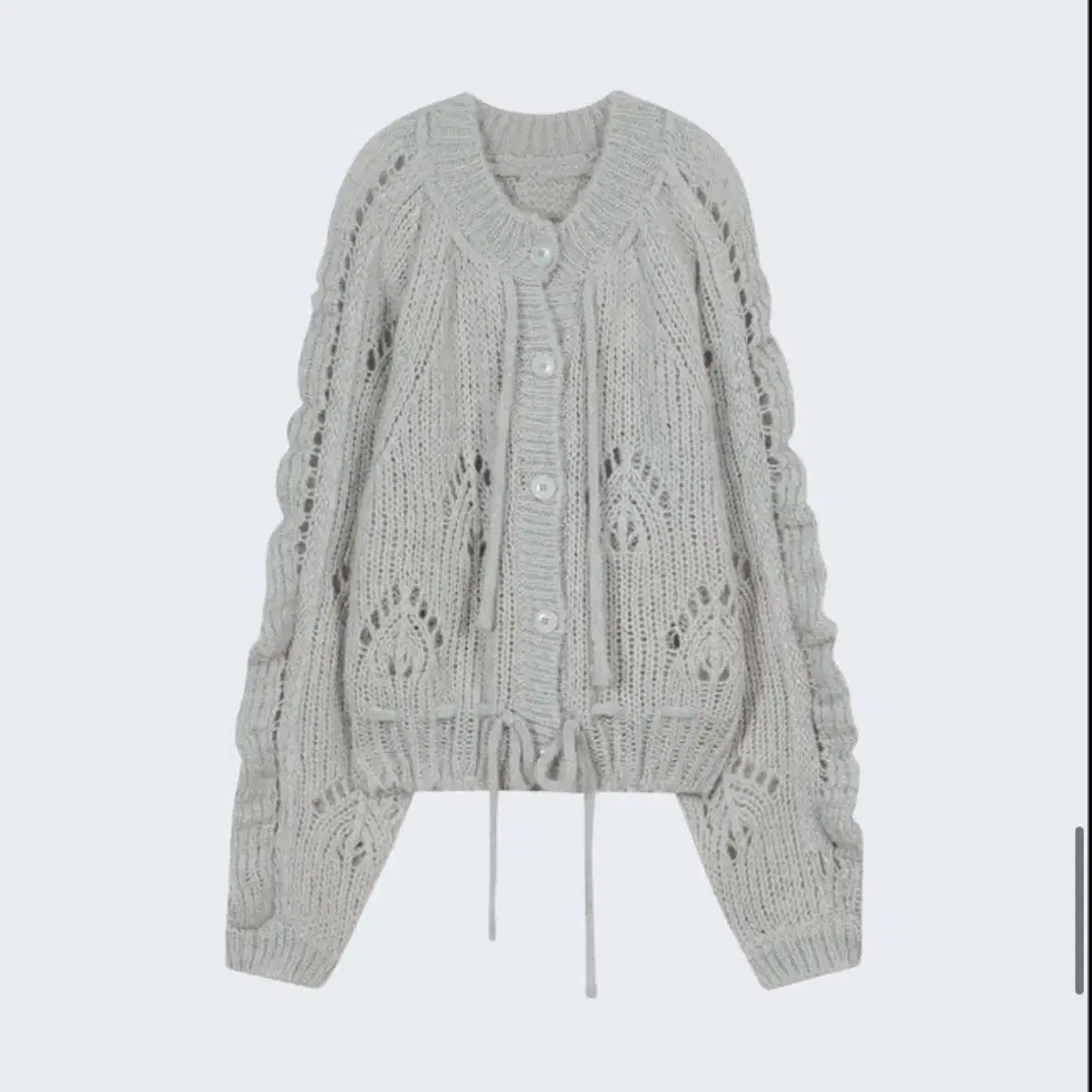 Typeservice Glittered Knit Cardigan gray