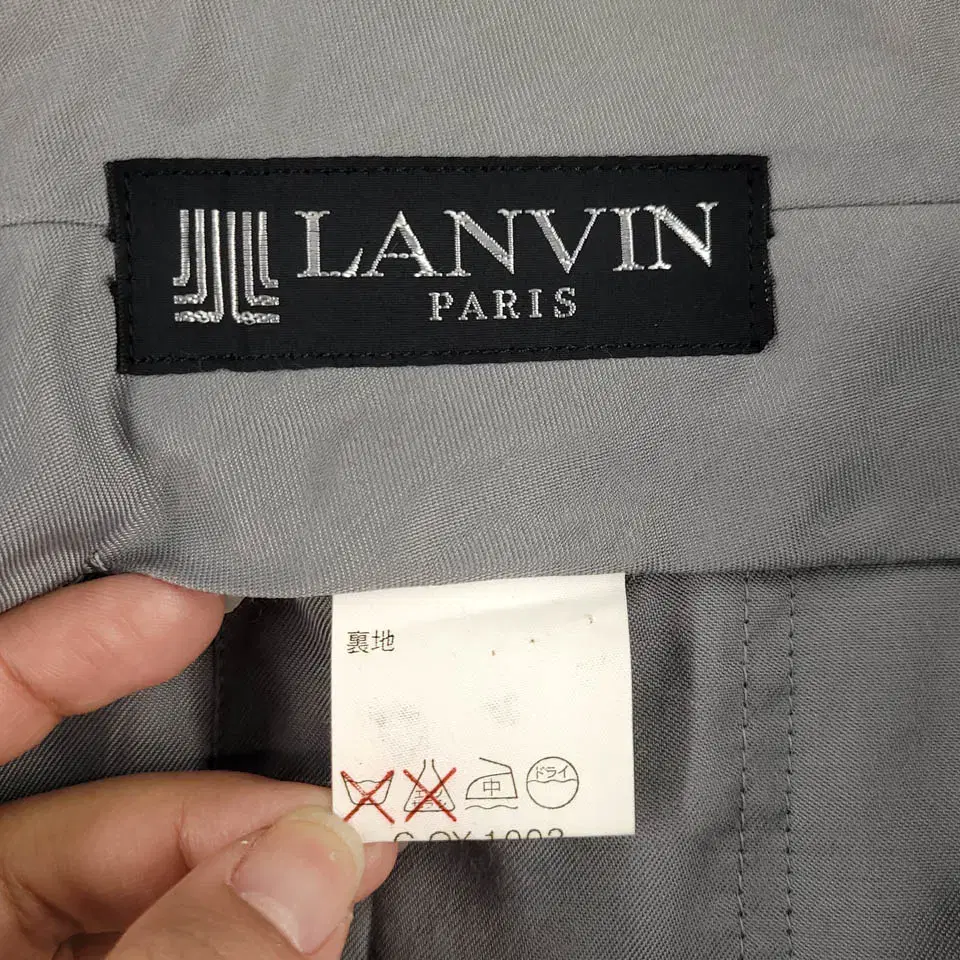 LANVIN 랑방 차콜 2B 투버튼 싱글 블레이저 자켓 슬랙스 트라우저