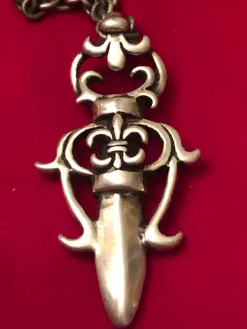 실버 목걸이 925 각인, 칼 모양, 용기의 상징, 이탈리아제
