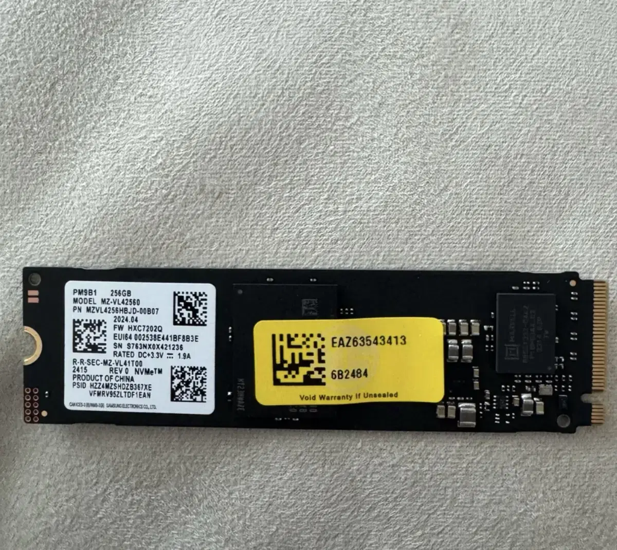 삼성전자 SSD PM9B1 M.2 NVMe 벌크 [256GB]