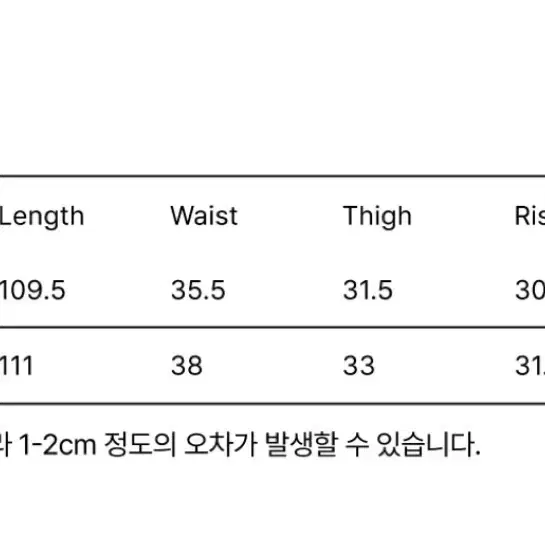 포터리 세미 와이드 데님 2 사이즈