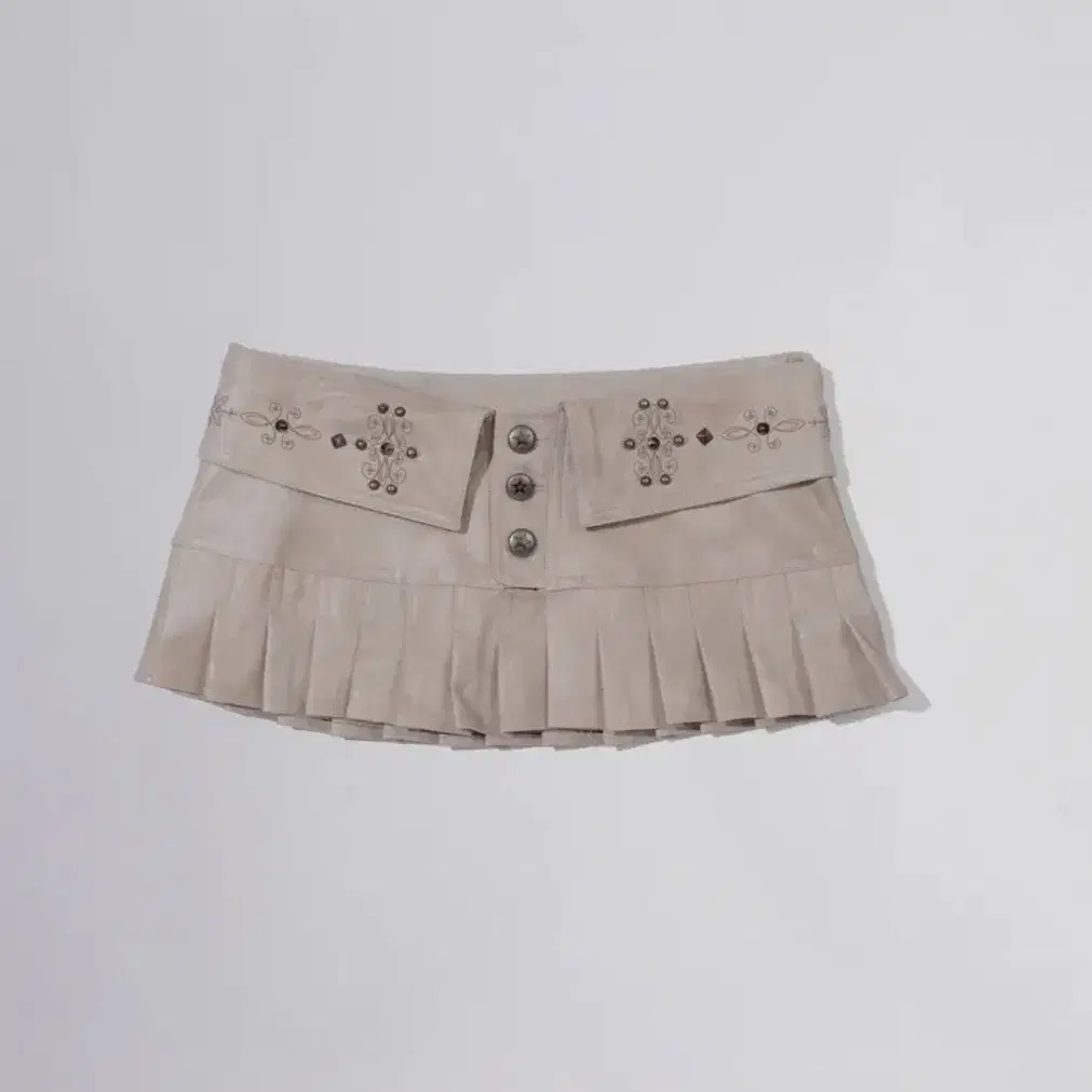 스컬프터 Western Faux Leather Micro Skirt