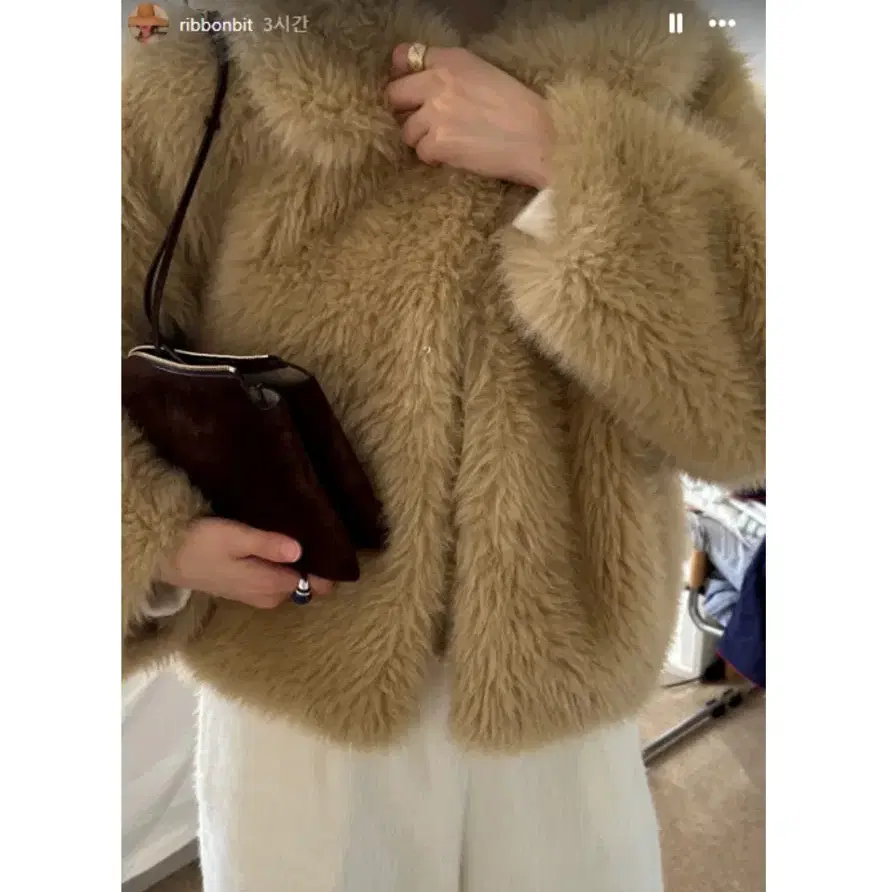 리본빛 ribbonbit alva fur jacket 퍼 자켓 코트