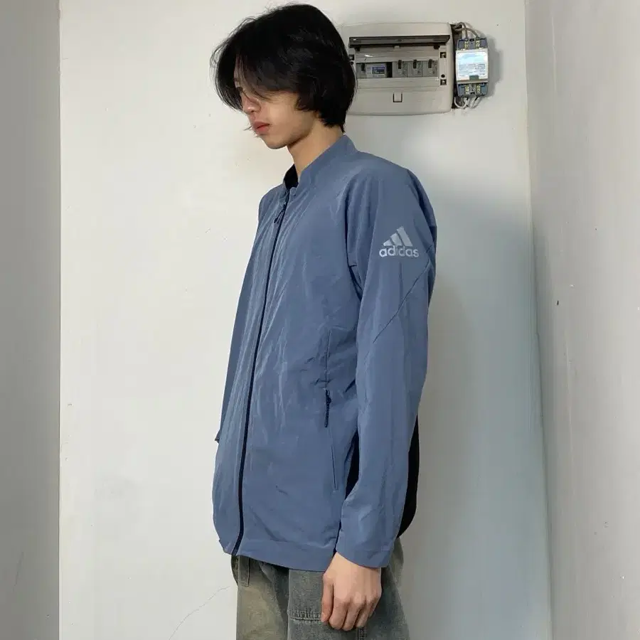 아디다스 스카이블루 바람막이 2XL