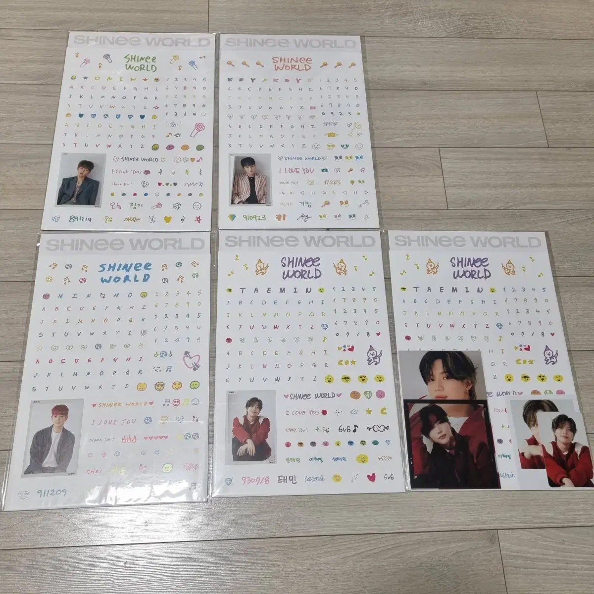 Shinee Deco sticker Photo Set