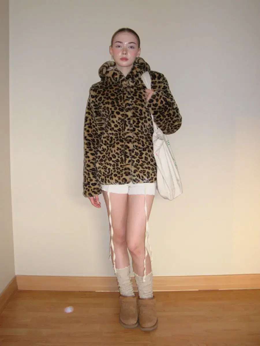 Tanger LEOPARD HOODY FUR 텐저 퍼