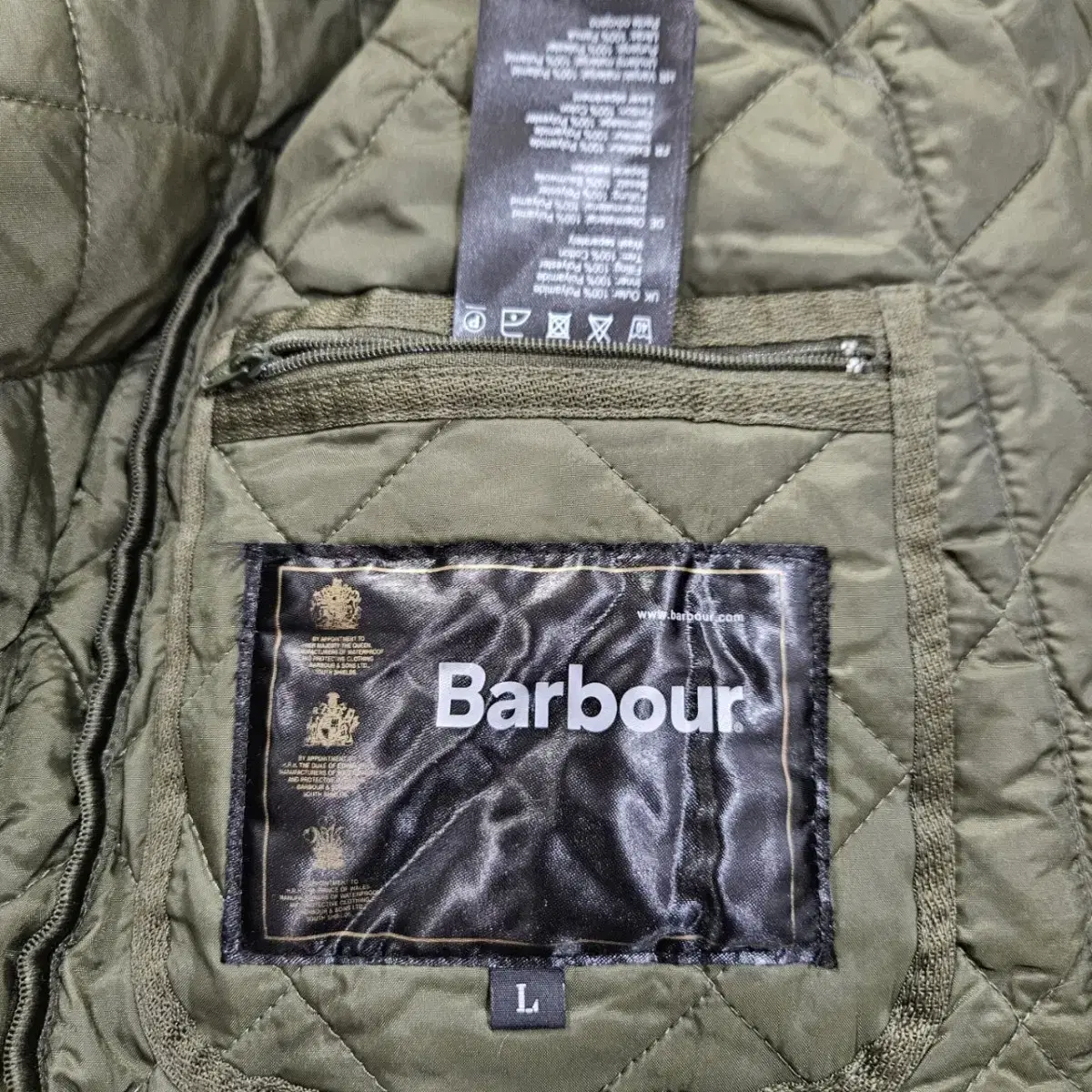 바버 (Barbour) 퀼팅 자켓 L