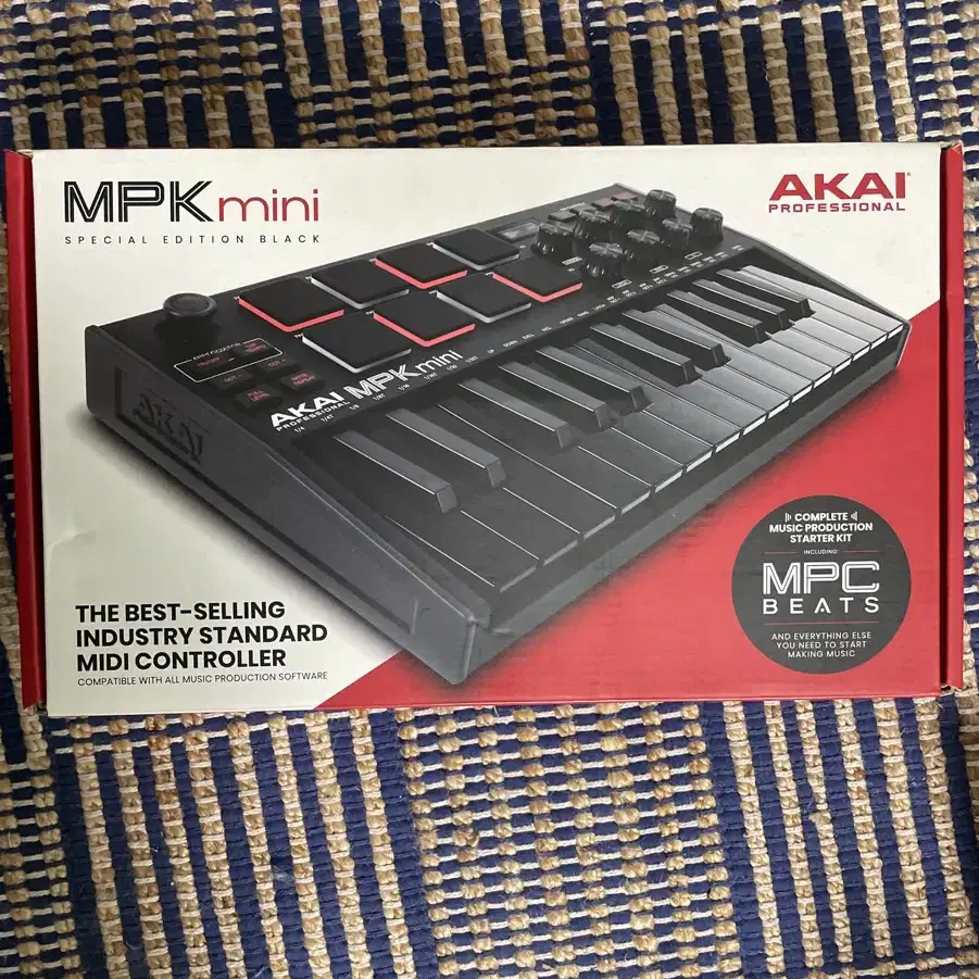 AKAI MPK Mini MK3 블랙 아카이 USB 마스터키보드, MPK