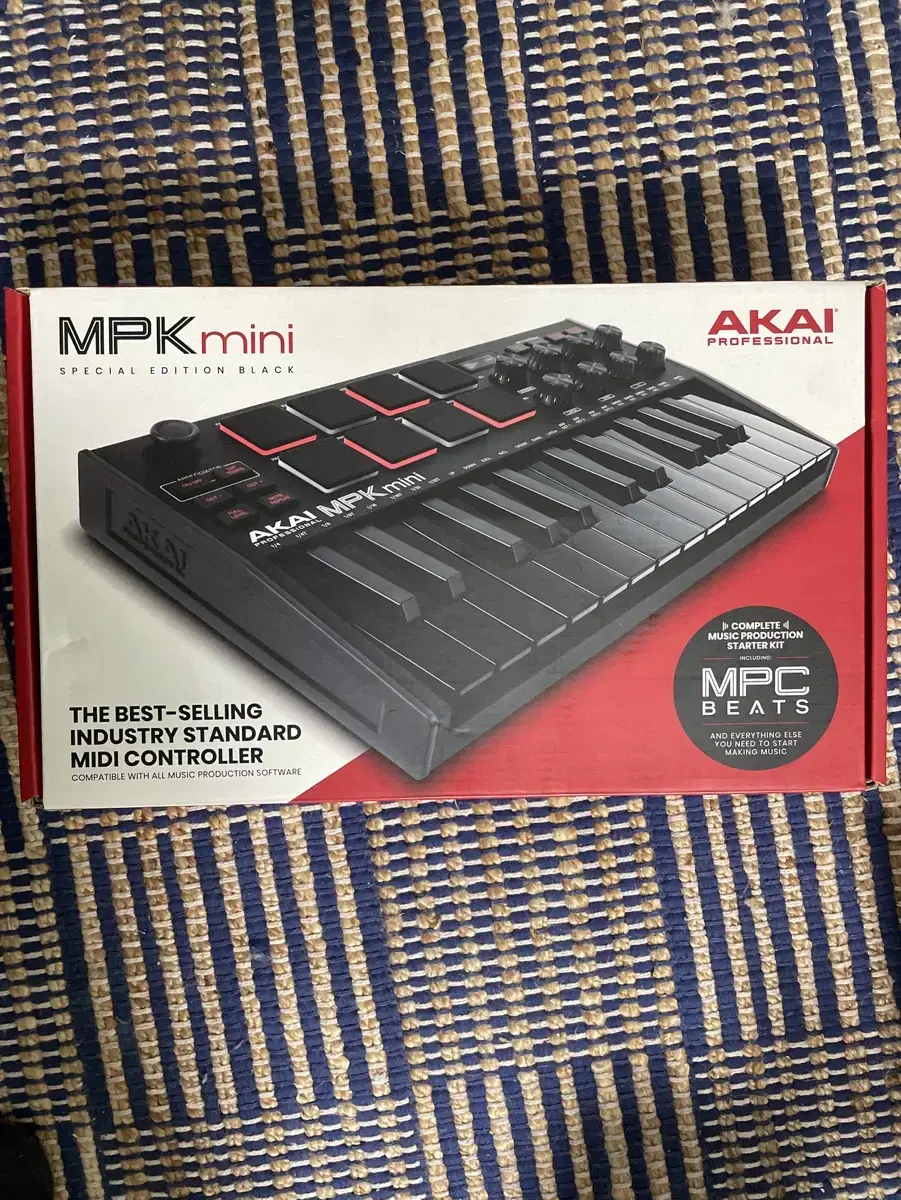 AKAI MPK Mini MK3 블랙 아카이 USB 마스터키보드, MPK