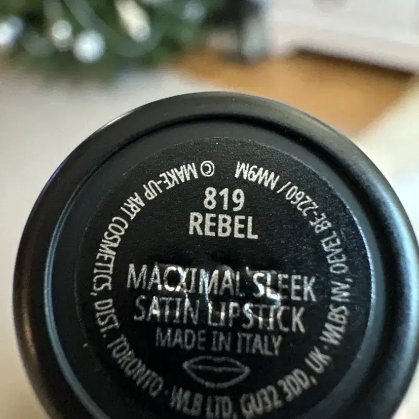 Mac 맥 새틴 립 rebel 르벨 레벨 819호