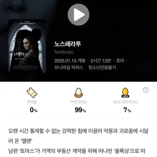 CGV 센텀시티 시사회 관람권(노스페라투)