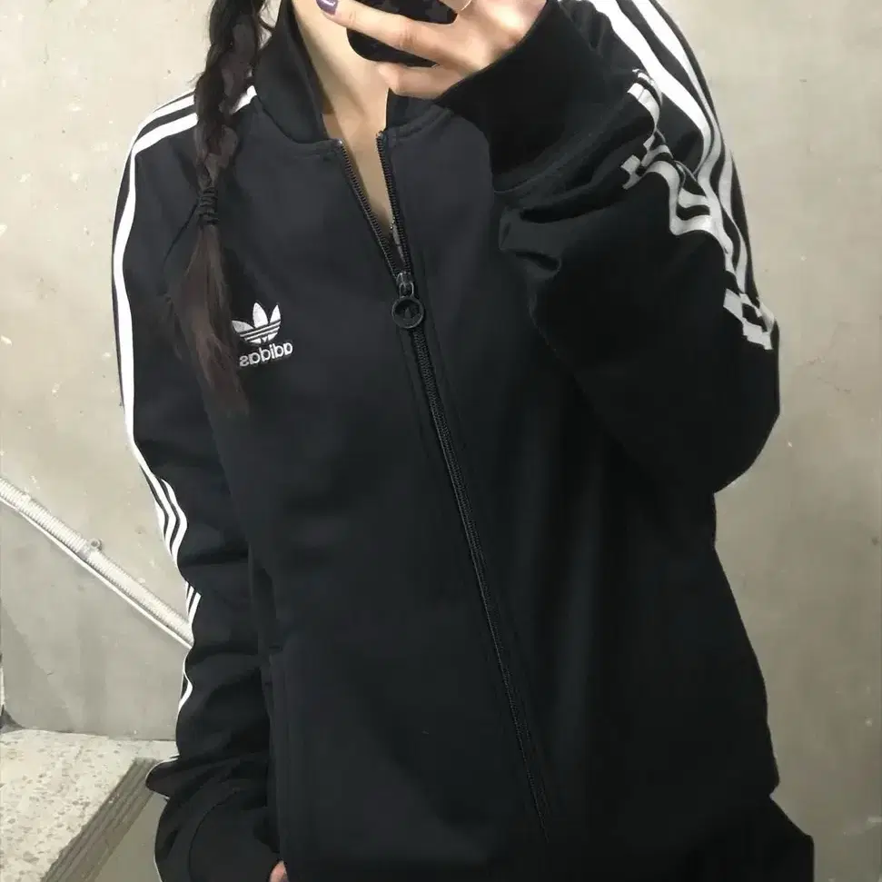 Adidas 아디다스 블랙 슈퍼스타 트랙탑