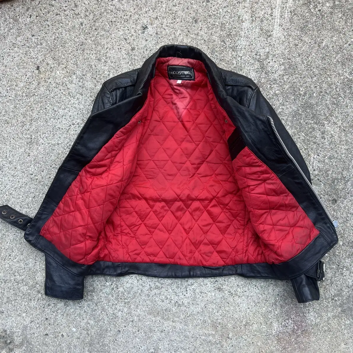 80s Houston Cow Leather Biker Jacket