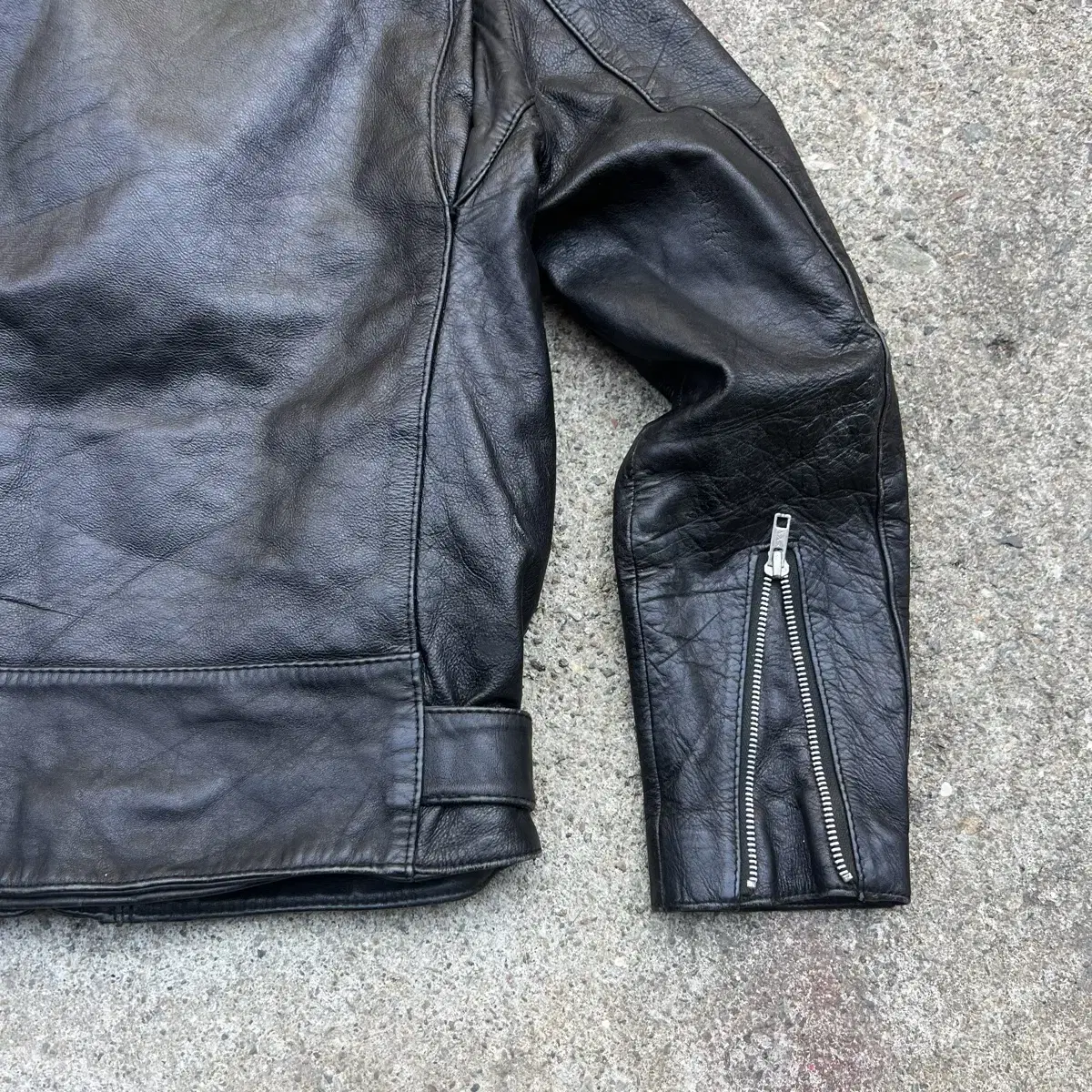 80s Houston Cow Leather Biker Jacket