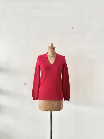 [새상품급]ERIC BOMPARD 캐시미어 브이넥 레드 S사이즈