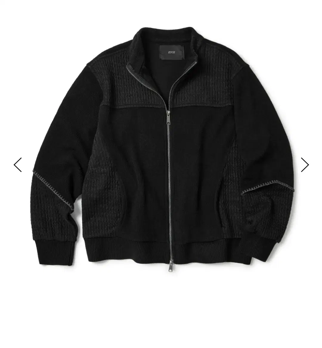 ETCE Knit Zip-Up Jacket Black L, XL Sold