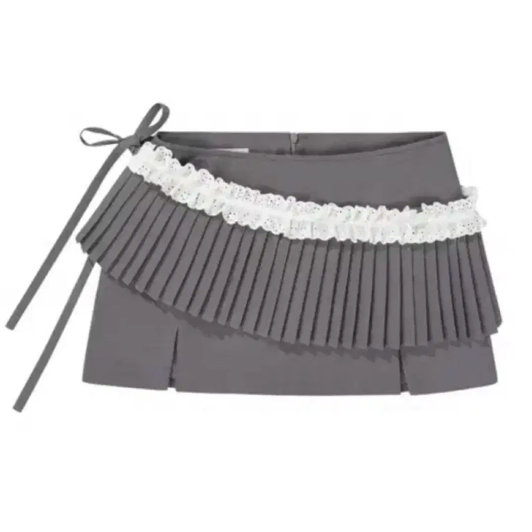 오모모 스커트 Two way ribbon pleats skirt