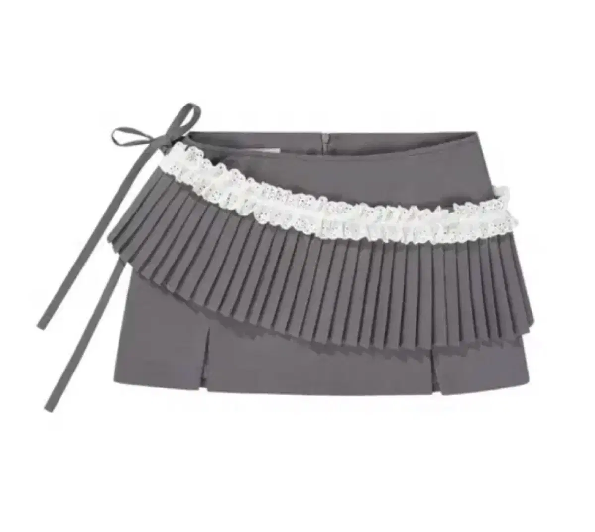 오모모 스커트 Two way ribbon pleats skirt