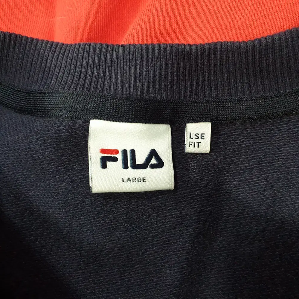 (kk66290)FILA 남녀공용 사선 컬러 배색 맨투맨 100