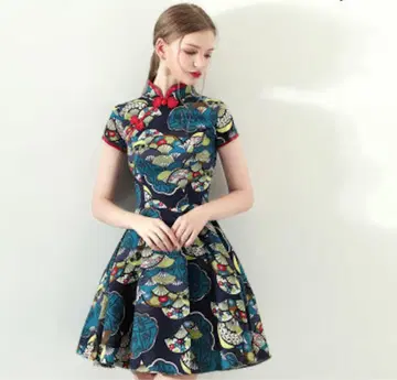 차이나 드레스 코스프레 코스프레 꽃무늬