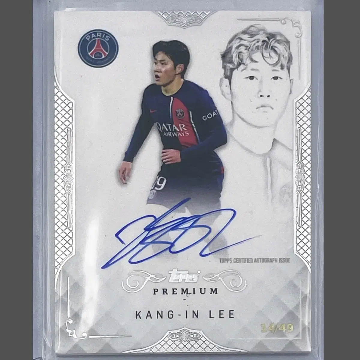 [Topps] 이강인 친필 싸인 사인 PSG 온오토 49한정 카드