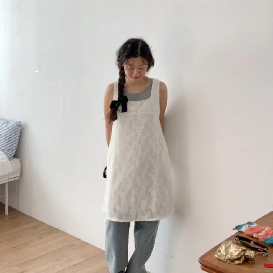 아뜰리에 러브송 lace span dress