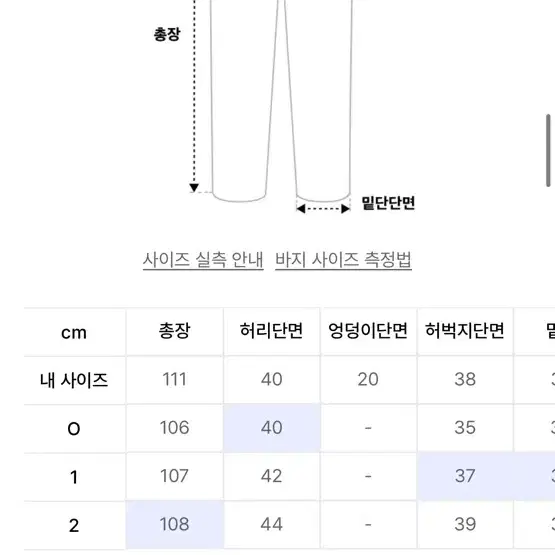 노운 커브드 데님 팬츠 1사이즈