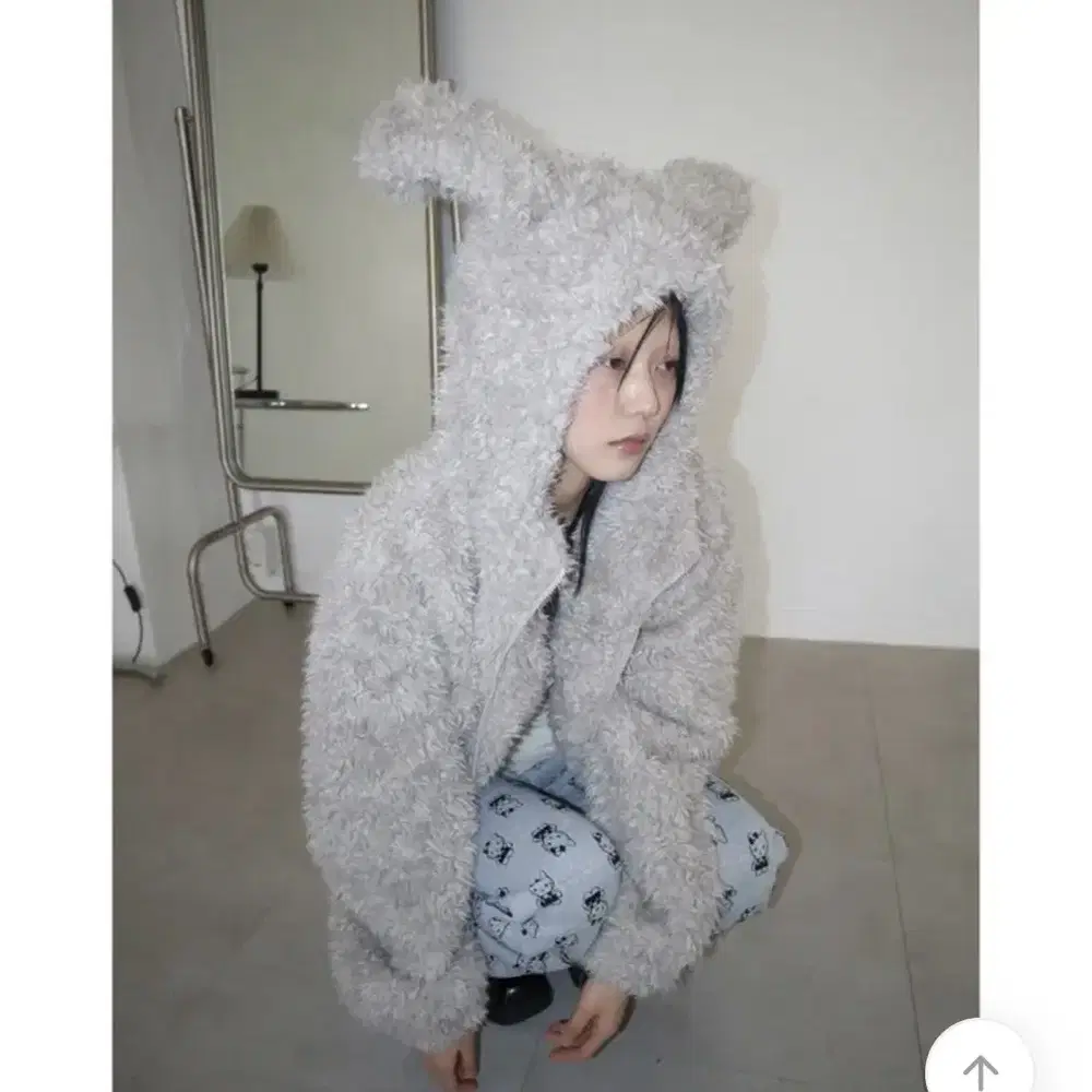 팁씨 rabbit fur hoodie 후드점퍼