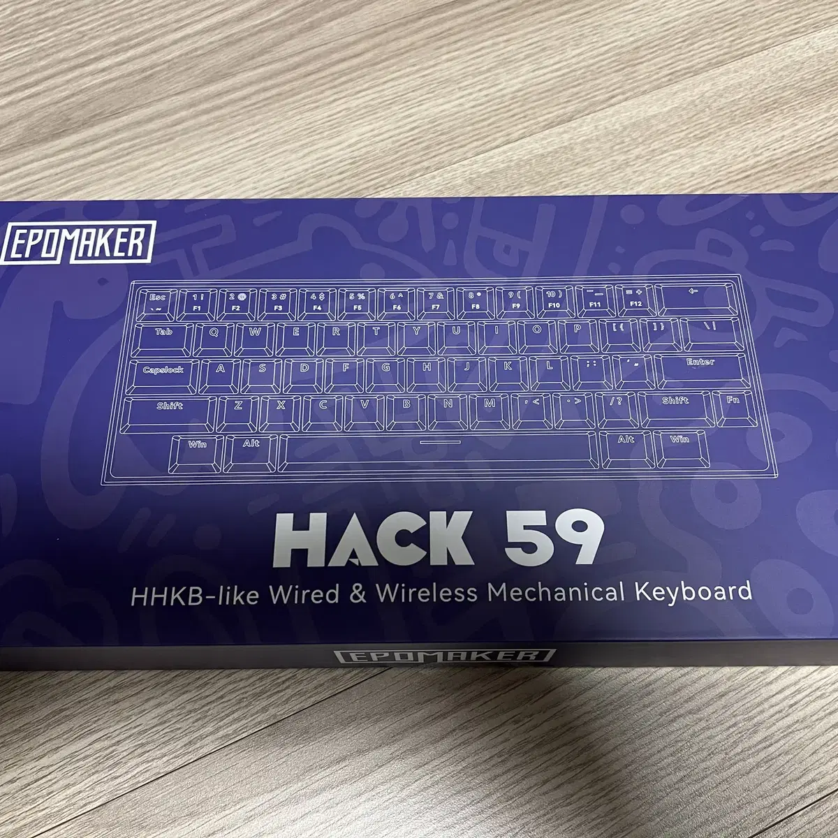 (기계식 키보드) 에포메이커 Hack 59-해피해킹 배열 (플라밍고 축)