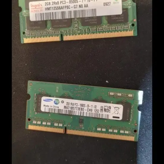 노트북램 ddr3  2g 2개일괄