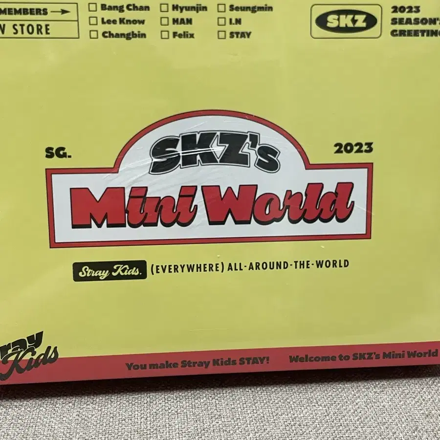 스트레이키즈 시그 미개봉 2023 skz 시즌그리팅 mini world