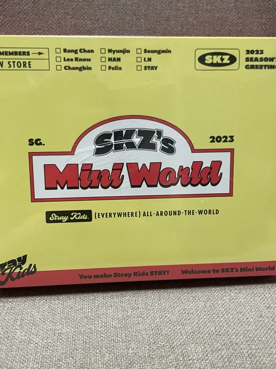 스트레이키즈 시그 미개봉 2023 skz 시즌그리팅 mini world