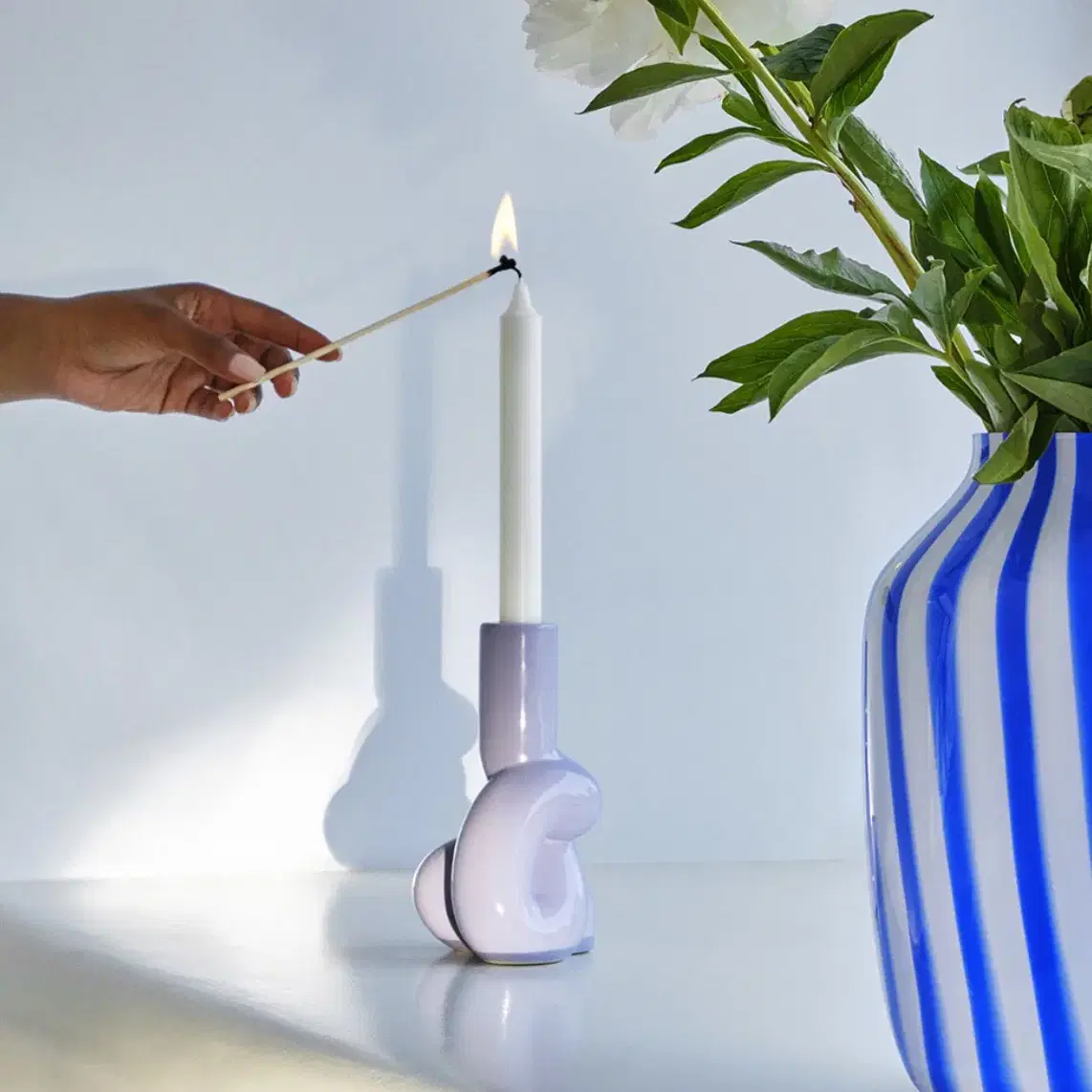 [hay] W&S Soft Candleholder 라벤더, 소프트옐로우