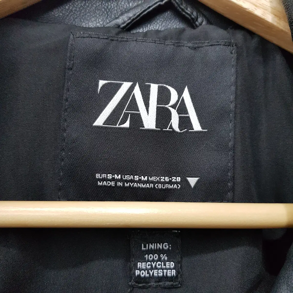 ZARA 자라 페이크레더 라이더자켓 S-M