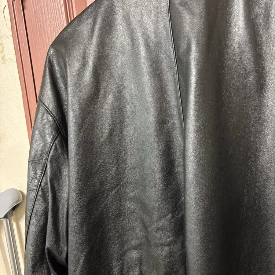 Vintage Pierre bonee leather safari coat