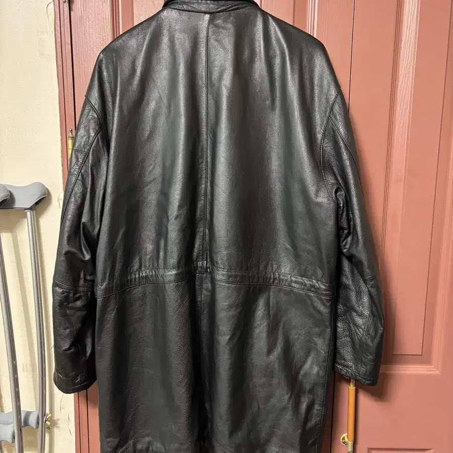 Vintage Pierre bonee leather safari coat