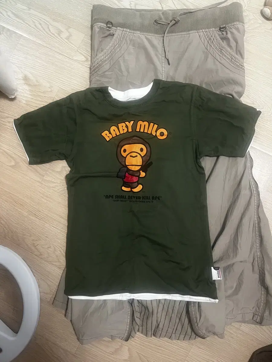 bape babymilo 리버시블 반팔