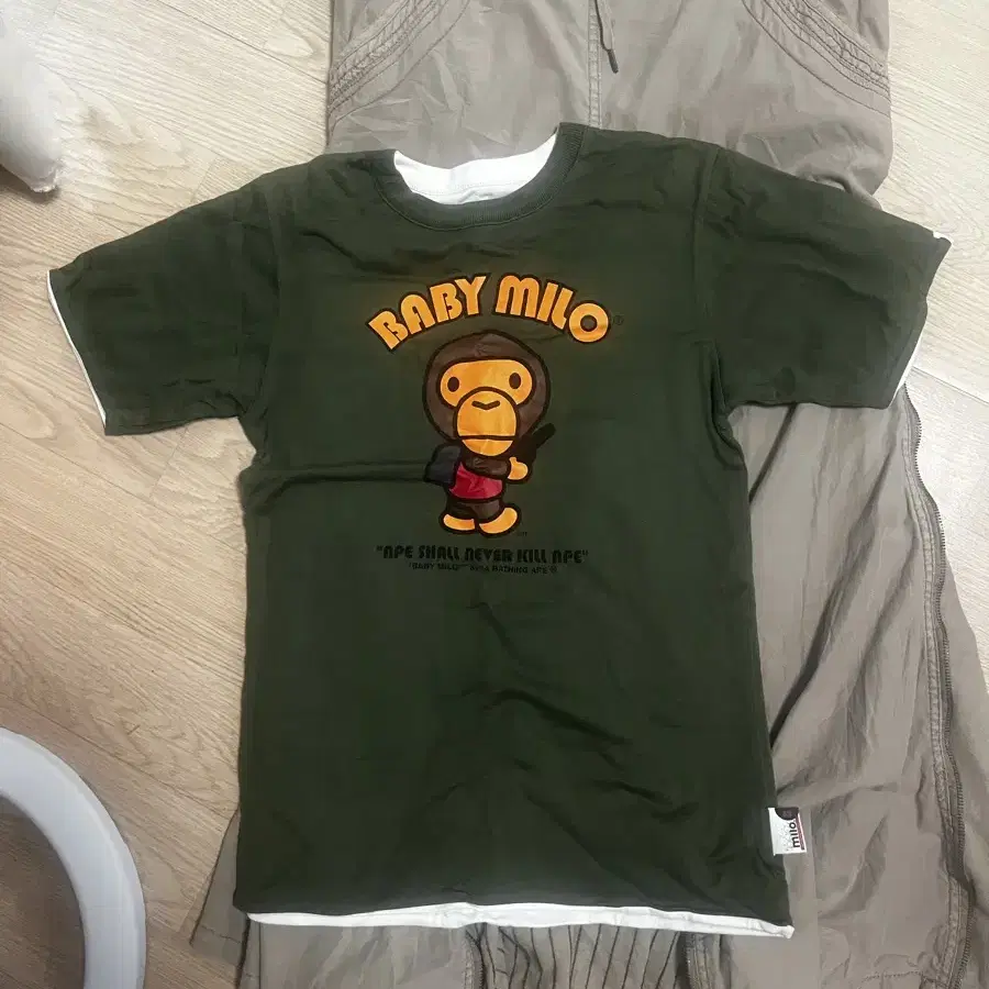 bape babymilo 리버시블 반팔