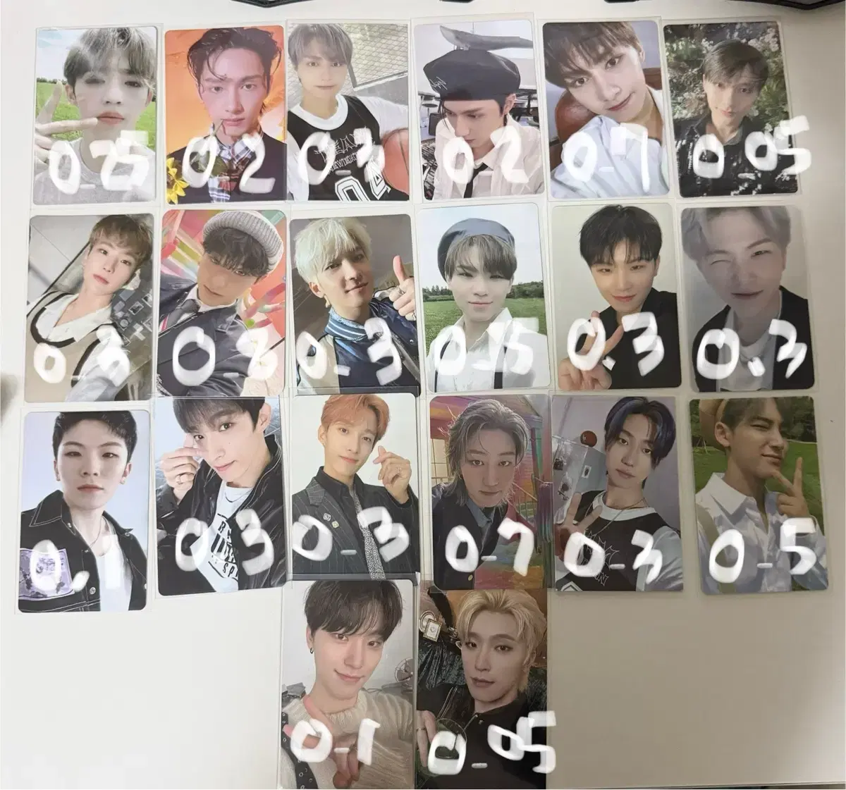 SEVENTEEN photocard COOPS JUNHO SIWON WOONWOO JI MYUNGHO D.8 D.KIM MINKYU D.DINO Disposition