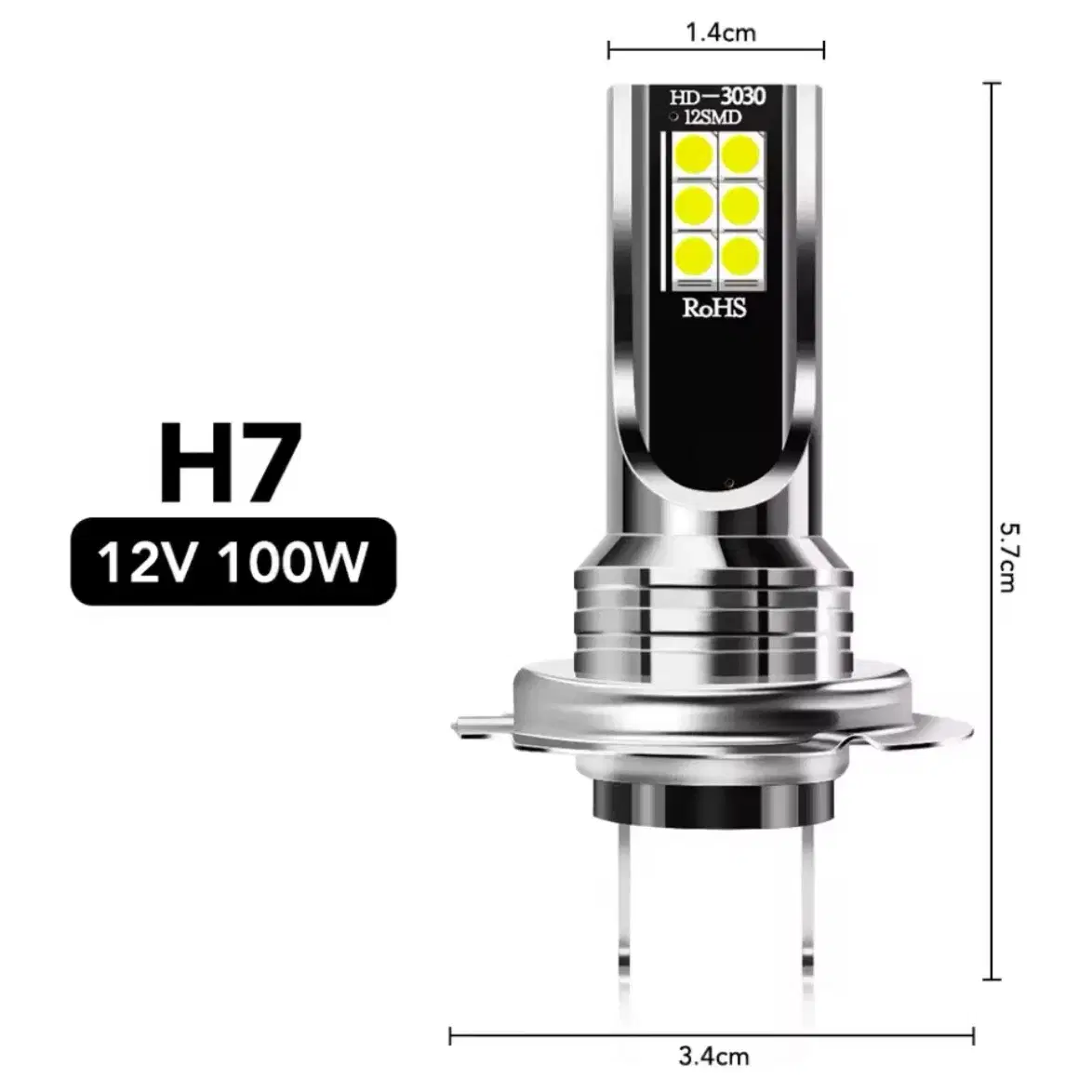 H7 LED 자동차 전구 4개