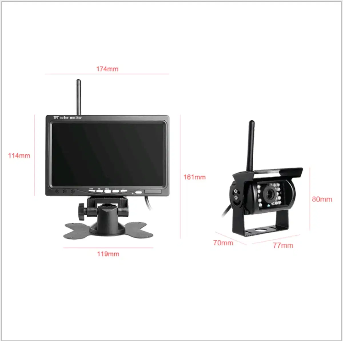7인치 후방카메라 세트