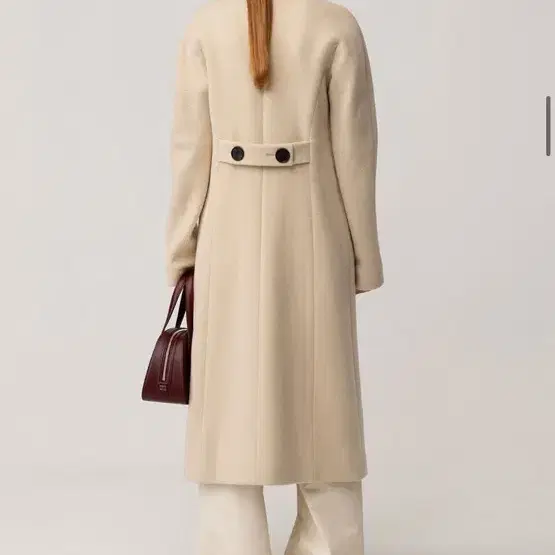 킨더살몬 Fine Wool Shaped Coat Cream