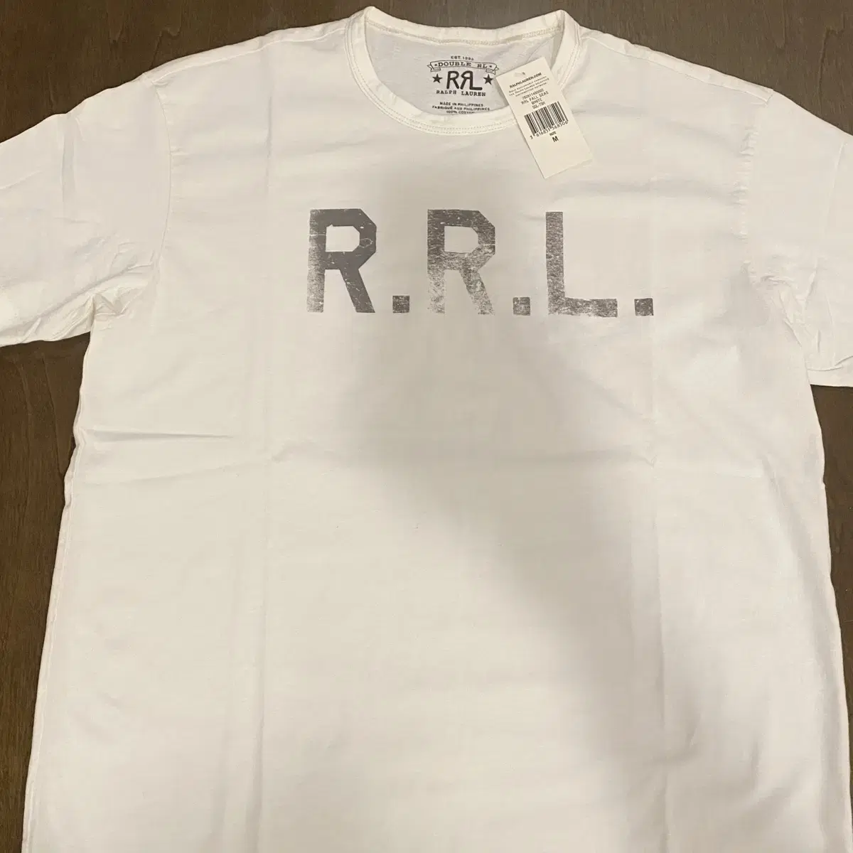 rrl 로고 저지 티셔츠