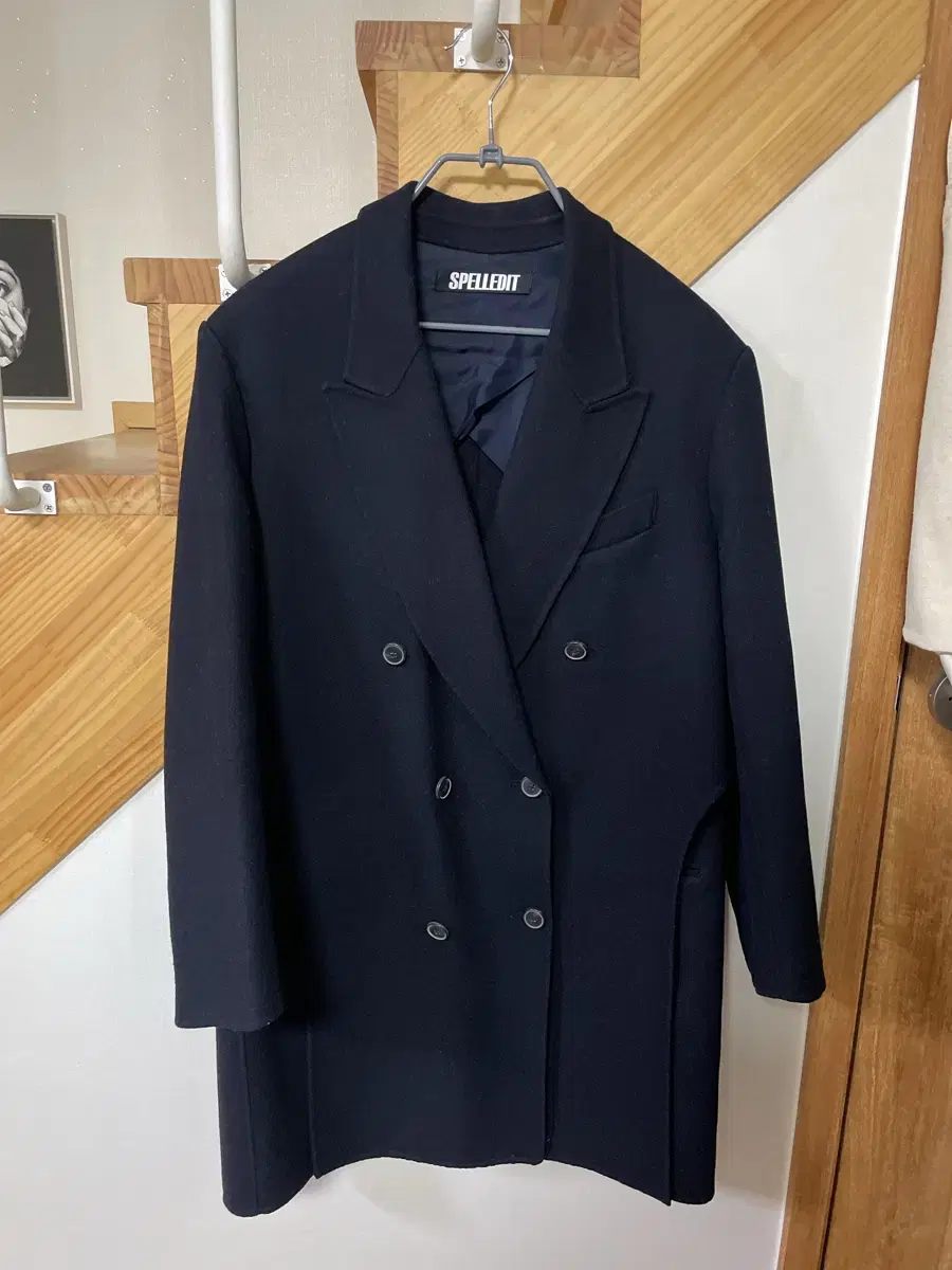 SPELLEDIT Spelledit Wool Coat Jacket Navy Free Size