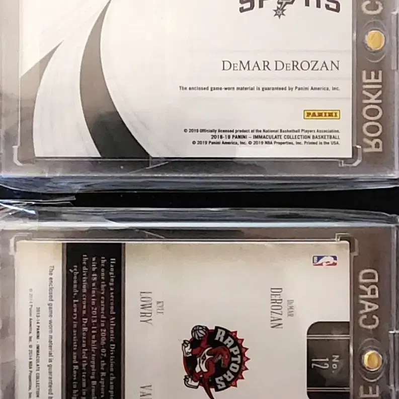 panini demar derozan jersey cards  2장 랏