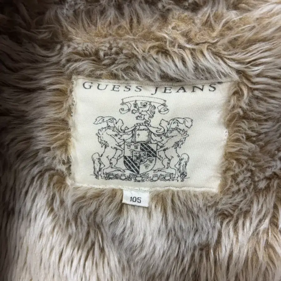 vintage guess jeans fur jacket 105 size