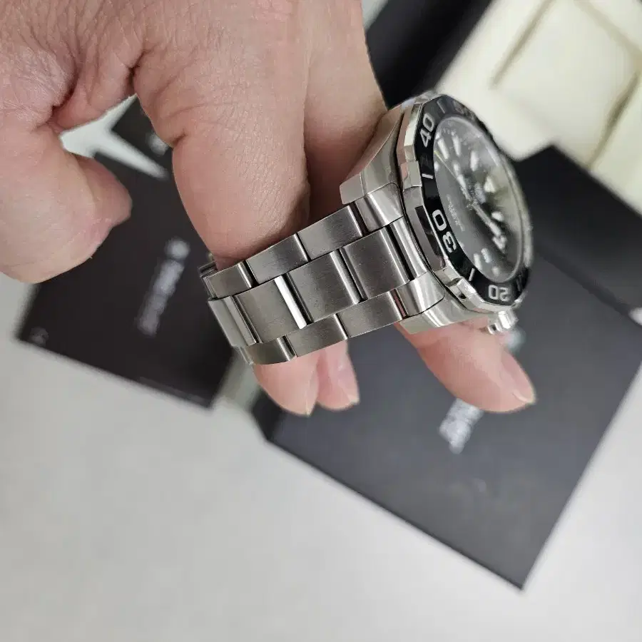 태그호이어  아쿠아레이서 쿼츠 41mm 검판